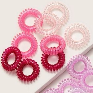 🍓 SHEIN Coil Wire Hair Ties (9 pc)